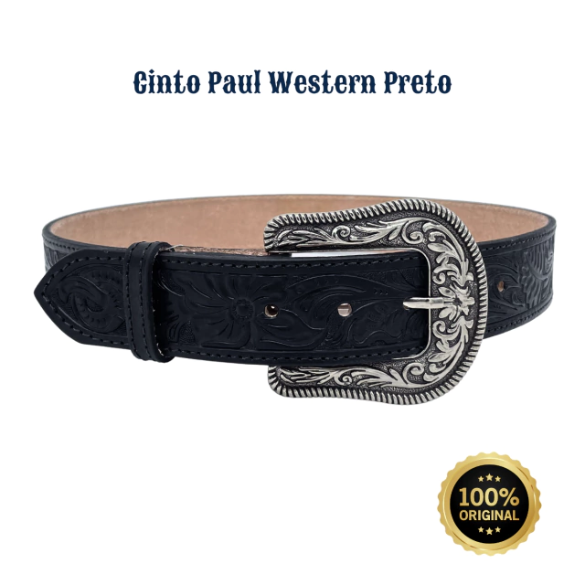 Cinto Paul Western Preto - Imagem 4